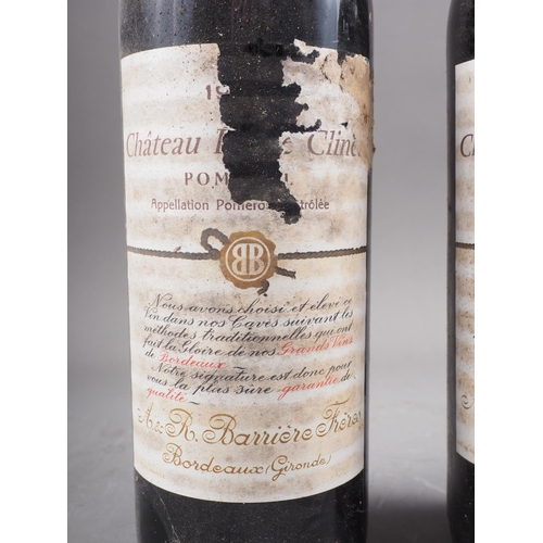 176 - Two bottles of Chateau Eglise Clinet Pomerol 1970, low neck