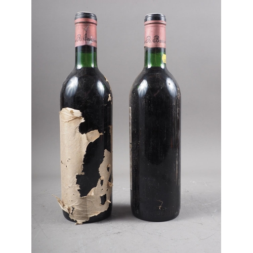 177 - Two bottles of Chateau Eglise Clinet Pomerol 1970, low neck