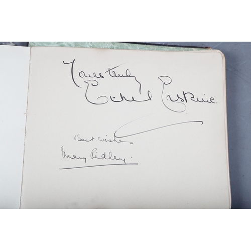 243 - An early 20th century autograph album, including signatures of HM King George VI and Queen Mary, Oct... 