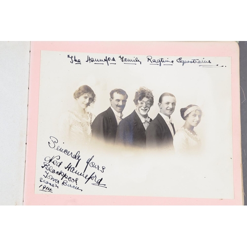 243 - An early 20th century autograph album, including signatures of HM King George VI and Queen Mary, Oct... 