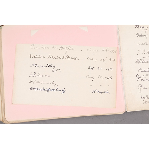 243 - An early 20th century autograph album, including signatures of HM King George VI and Queen Mary, Oct... 