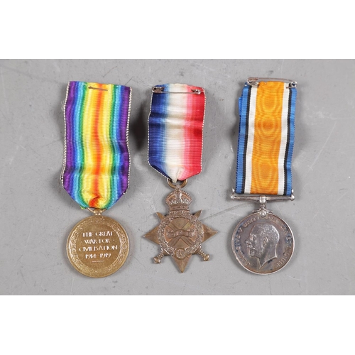 391 - A WWI medal trio to 071724 DVR.W.C. Hounsom A.S.C, with an associated certificate, photograph and ti... 