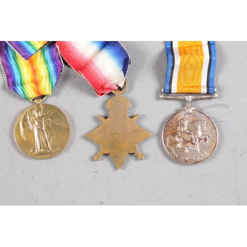 391 - A WWI medal trio to 071724 DVR.W.C. Hounsom A.S.C, with an associated certificate, photograph and ti... 