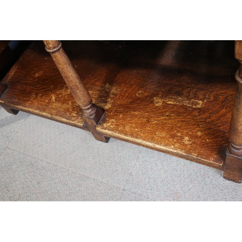 472 - An oak dresser base, fitted three drawers, 54 1/2