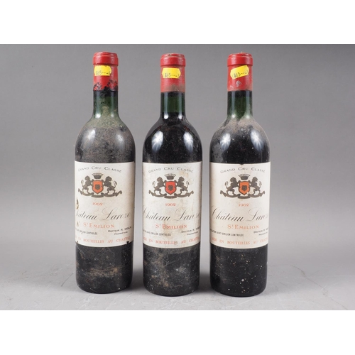 220 - Three bottles of Chateau Laroze Grand Cru Classe, St Emilion 1962