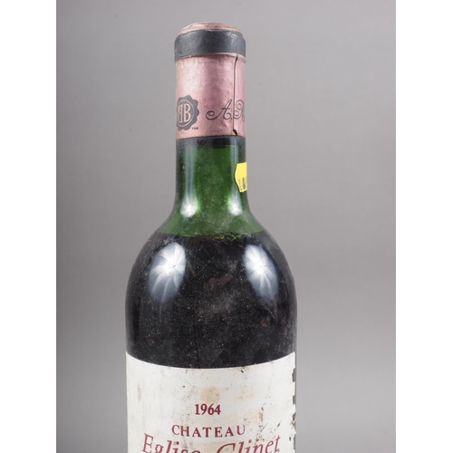 223 - A bottle of Chateau Eglise Clinet Pomerol 1964, medium shoulder