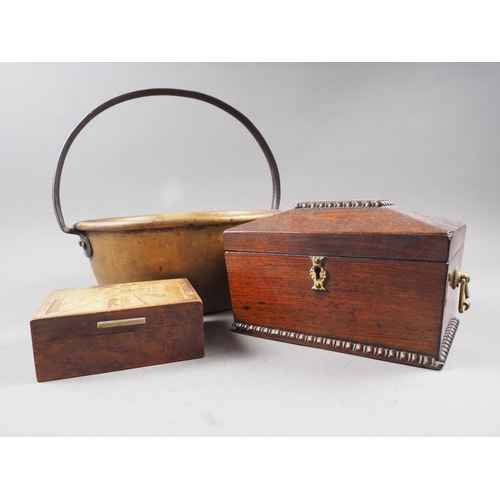 156 - A 19th century rosewood tea caddy, 8