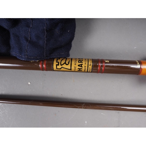 196 - A House of Hardy Pat No 1429.309, 244cm fly fishing rod, in slip case and aluminium tube