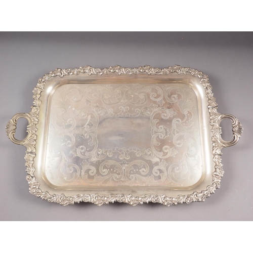 310 - A silver plated two-handled tea tray