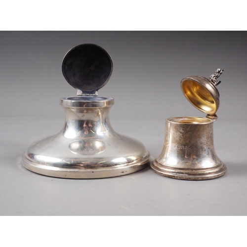 354 - A silver inkwell, 