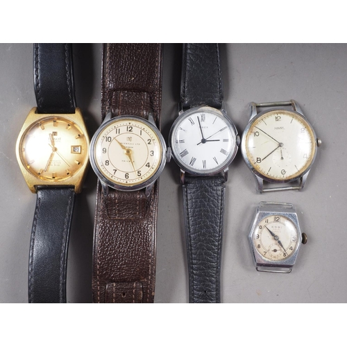 426 - A gentleman's Tissot Visodate gilt cased automatic Seastar PR516 wristwatch with gilt dial and baton... 