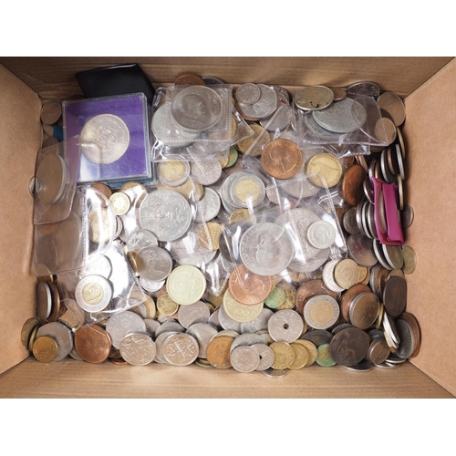 437 - A large selection of British and world coins, crowns etc