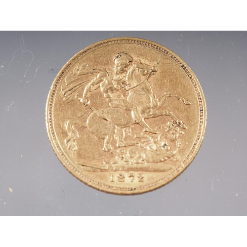 445 - A gold sovereign, dated 1872