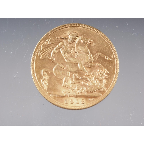 452 - A gold half sovereign, dated 1913