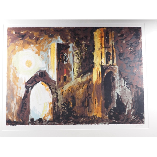 468 - John Piper: a signed print, Wymondham Abbey, in gilt strip frame