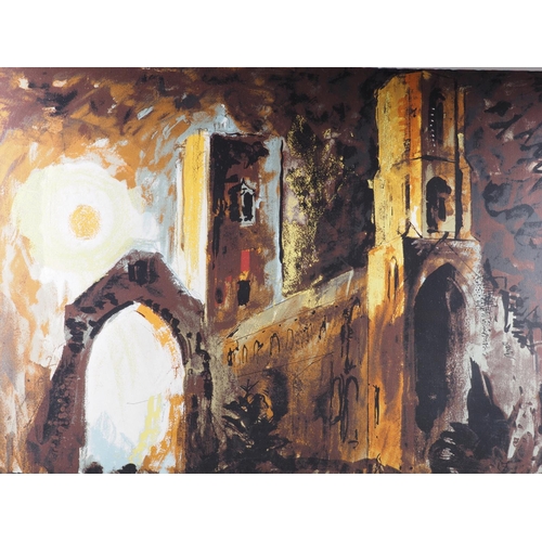 468 - John Piper: a signed print, Wymondham Abbey, in gilt strip frame