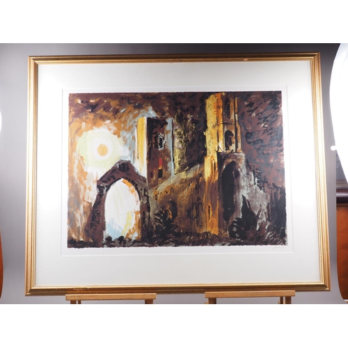 468 - John Piper: a signed print, Wymondham Abbey, in gilt strip frame