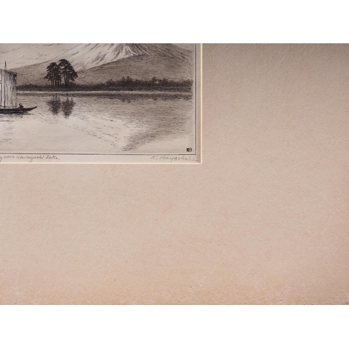 487 - K Hayashi: Five signed etchings, 