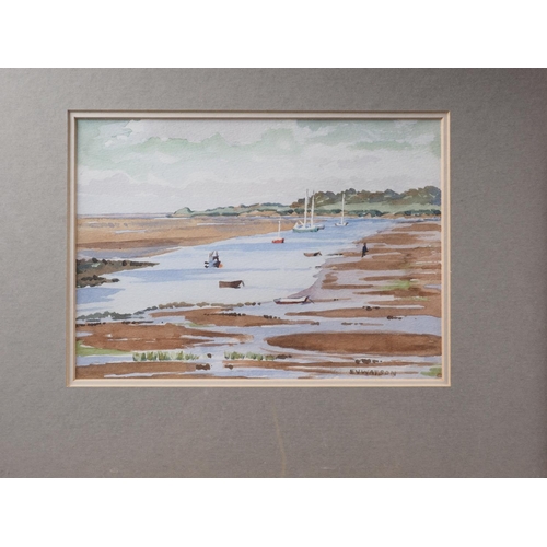 502 - E V Watson: watercolours, The Creek Malltraeth Anglesey