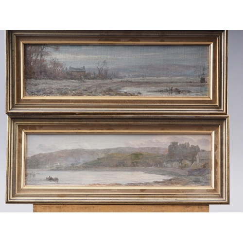 529 - A pair of oil on canvas Coastal landscapes, 3 3/4