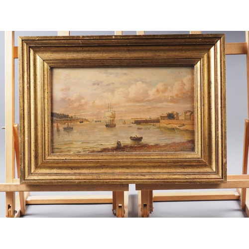 531 - Kennedy: an oil on board, harbour scene, 8