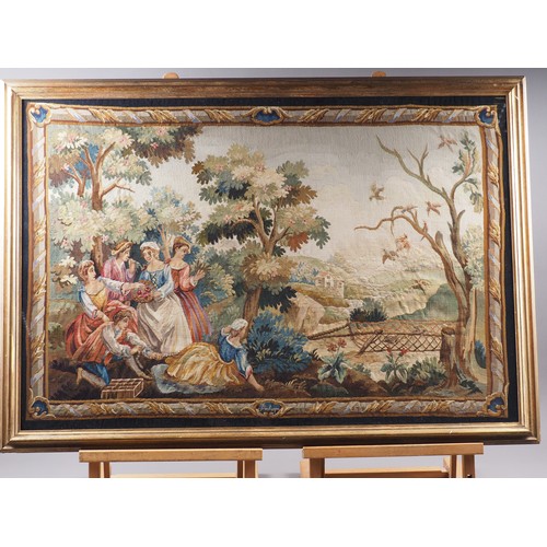 207 - A set of four verdure panels after 18th century Gobelins originals, 