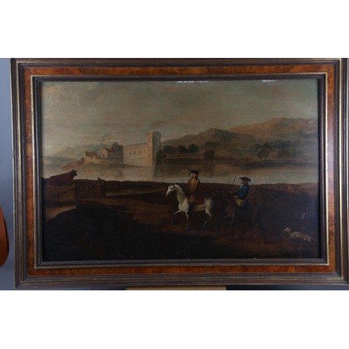 530 - An 18th century style oil on oak panel, William Stone Esq of Stonebridge Sussex, 22