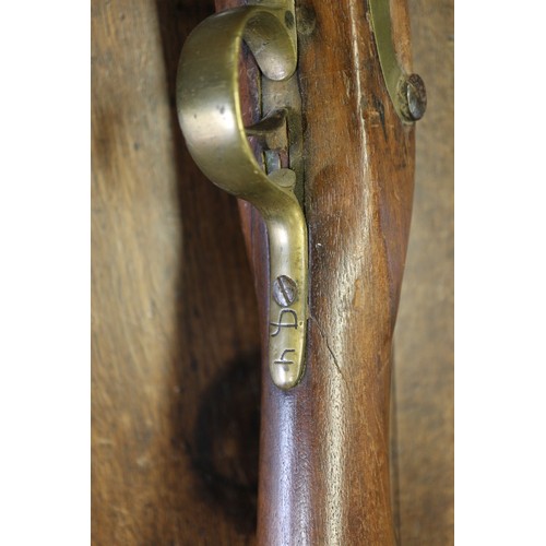 194 - A percussion cap musket with hardwood stock, barrel 54 3/4