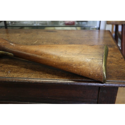 194 - A percussion cap musket with hardwood stock, barrel 54 3/4