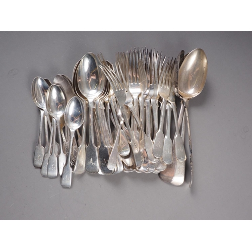 139 - A selection of silver flatware, 79.6oz troy approx