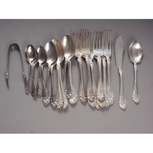 142 - A part canteen of American sterling silver flatware and other silver flatware, 24.7oz troy approx (e... 