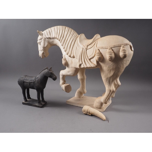 57 - A Tang style terracotta horse, 14 1/2