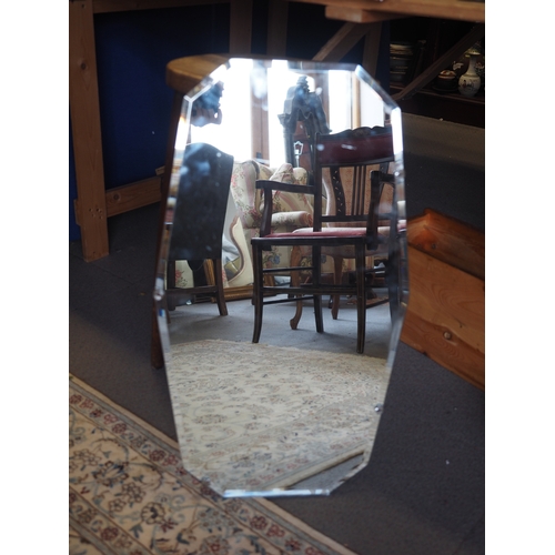 123 - Two 1920s style unframed wall mirrors