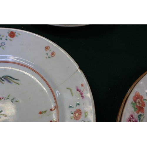 56 - A pair of Chinese plates with floral decoration, 9