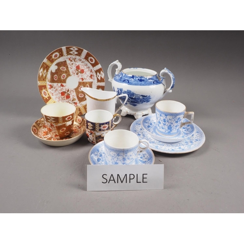 59 - A quantity of English china, including an Imari colour palette part combination service, a similar b... 