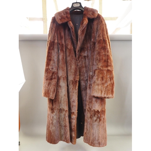 254 - A mink fur full length coat, 18