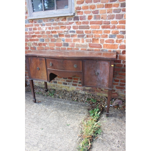 632 - An oak refectory style table, on panel end supports, by Webber of Croydon, 66