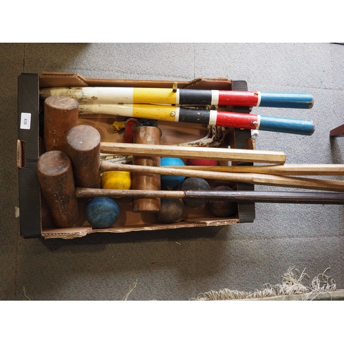 694 - A Jaques croquet set (for restoration)