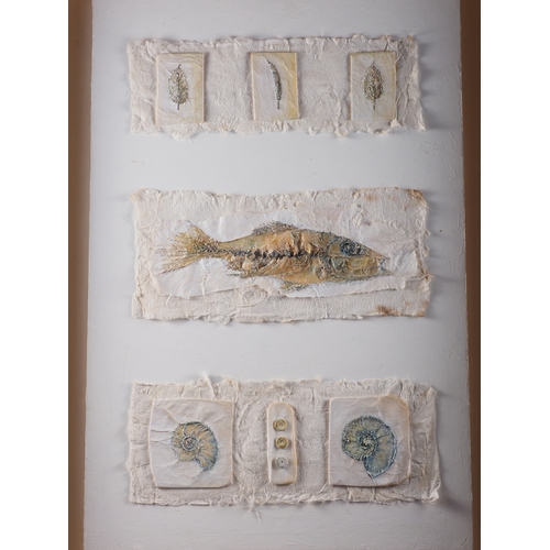 483 - Julia Ward: mixed media relief panel, 