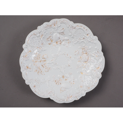 5 - A late 18th century Vienna dish with floral spray decoration, 12 1/2