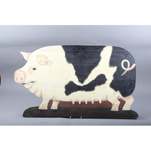 282 - A painted panel of a sow, 30