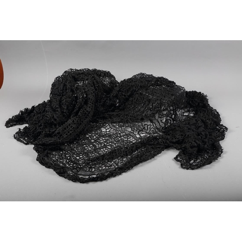 248 - A black lace shawl