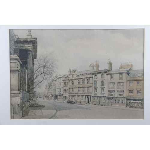 466 - Richard Gotch: watercolour over pencil, city street, 10