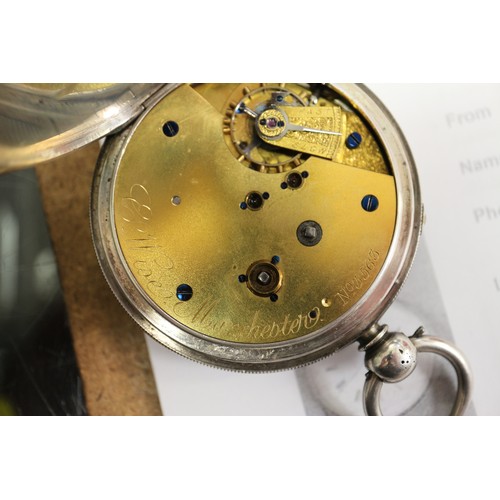 373 - A Victorian silver cased centre seconds chronometer with white enamel dial and Roman numerals