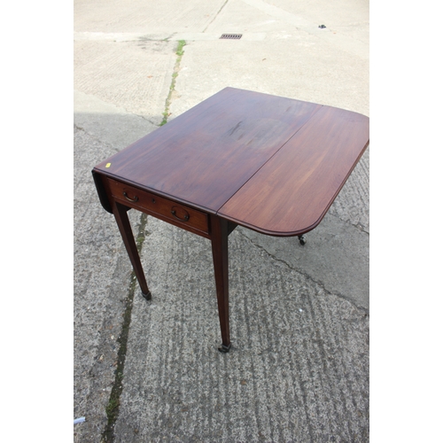 429 - A 19th century mahogany Pembroke table, fitted one drawer, on square taper supports, 32