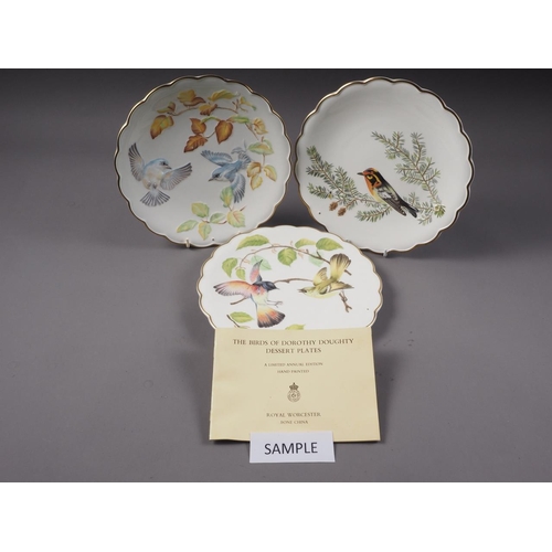 1 - Ten Royal Worcester limited edition hand-painted collectors plates, 