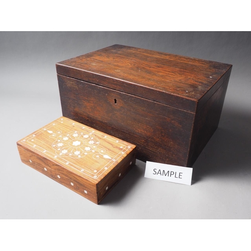 113 - A 19th century mahogany writing box, 13 1/2