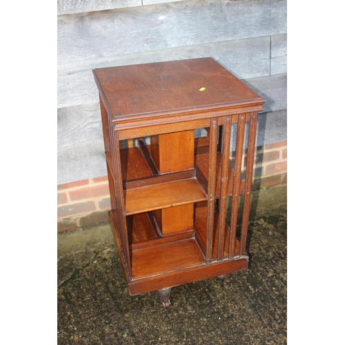 480 - An oak revolving bookcase, 18