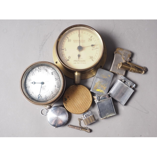 175 - A brass London North Eastern Railway pressure gauge, 4 1/2