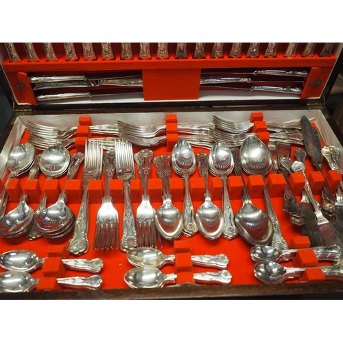 240 - A Webber & Hill canteen of silver plated cutlery, a GWR plated teapot, two AA badges and other s... 